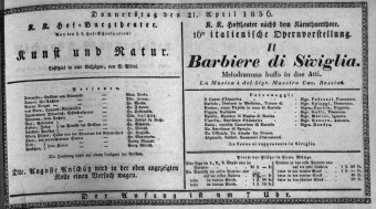 Theaterzettel (Oper und Burgtheater in Wien) 18360421 Seite: 1