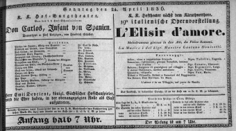 Theaterzettel (Oper und Burgtheater in Wien) 18360424 Seite: 1