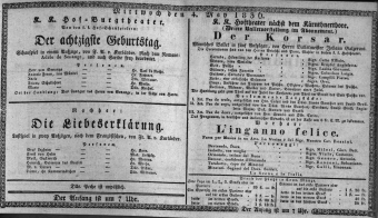 Theaterzettel (Oper und Burgtheater in Wien) 18360504 Seite: 1