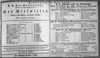 Theaterzettel (Oper und Burgtheater in Wien) 18360524 Seite: 1