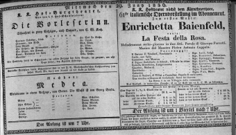 Theaterzettel (Oper und Burgtheater in Wien) 18360629 Seite: 1
