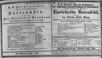 Theaterzettel (Oper und Burgtheater in Wien) 18360630 Seite: 1
