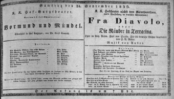 Theaterzettel (Oper und Burgtheater in Wien) 18360924 Seite: 1