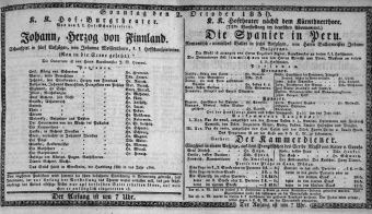 Theaterzettel (Oper und Burgtheater in Wien) 18361002 Seite: 1