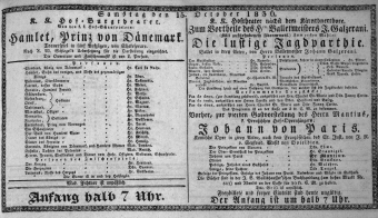 Theaterzettel (Oper und Burgtheater in Wien) 18361015 Seite: 1