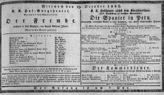 Theaterzettel (Oper und Burgtheater in Wien) 18361019 Seite: 1