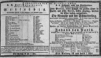 Theaterzettel (Oper und Burgtheater in Wien) 18361020 Seite: 1