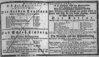 Theaterzettel (Oper und Burgtheater in Wien) 18361109 Seite: 1