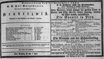 Theaterzettel (Oper und Burgtheater in Wien) 18361117 Seite: 1
