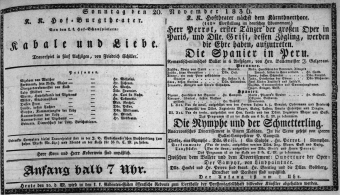 Theaterzettel (Oper und Burgtheater in Wien) 18361120 Seite: 1