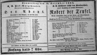 Theaterzettel (Oper und Burgtheater in Wien) 18361215 Seite: 1