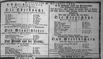 Theaterzettel (Oper und Burgtheater in Wien) 18361220 Seite: 1