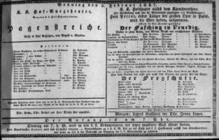 Theaterzettel (Oper und Burgtheater in Wien) 18370205 Seite: 1