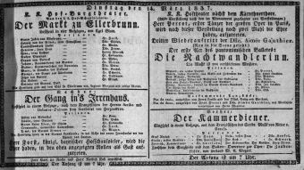 Theaterzettel (Oper und Burgtheater in Wien) 18370314 Seite: 1