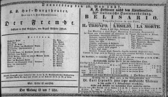 Theaterzettel (Oper und Burgtheater in Wien) 18370518 Seite: 1