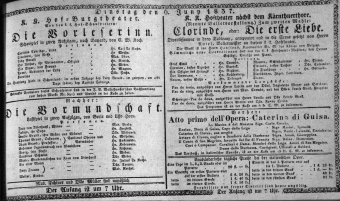 Theaterzettel (Oper und Burgtheater in Wien) 18370606 Seite: 1