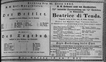 Theaterzettel (Oper und Burgtheater in Wien) 18370630 Seite: 1