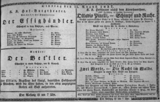 Theaterzettel (Oper und Burgtheater in Wien) 18370815 Seite: 1
