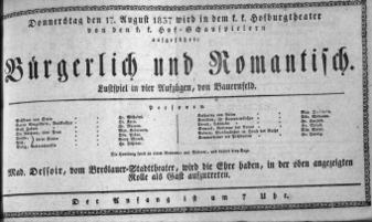 Theaterzettel (Oper und Burgtheater in Wien) 18370817 Seite: 1