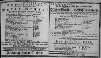 Theaterzettel (Oper und Burgtheater in Wien) 18370926 Seite: 1