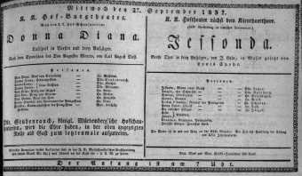 Theaterzettel (Oper und Burgtheater in Wien) 18370927 Seite: 1