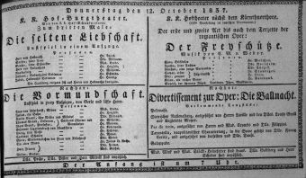 Theaterzettel (Oper und Burgtheater in Wien) 18371012 Seite: 2