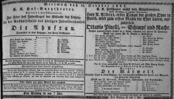 Theaterzettel (Oper und Burgtheater in Wien) 18371018 Seite: 1