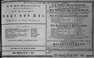 Theaterzettel (Oper und Burgtheater in Wien) 18371024 Seite: 1