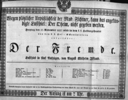 Theaterzettel (Oper und Burgtheater in Wien) 18371117 Seite: 1