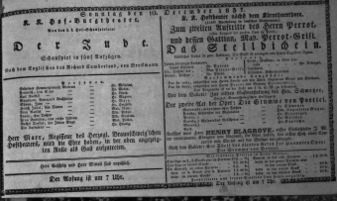 Theaterzettel (Oper und Burgtheater in Wien) 18371210 Seite: 1