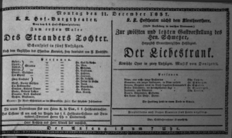 Theaterzettel (Oper und Burgtheater in Wien) 18371211 Seite: 1