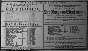 Theaterzettel (Oper und Burgtheater in Wien) 18371220 Seite: 1