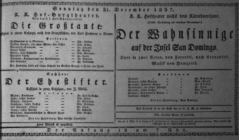 Theaterzettel (Oper und Burgtheater in Wien) 18371231 Seite: 1