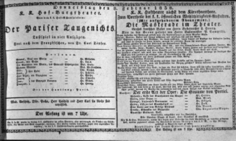 Theaterzettel (Oper und Burgtheater in Wien) 18380208 Seite: 1