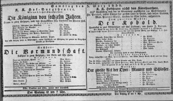 Theaterzettel (Oper und Burgtheater in Wien) 18380303 Seite: 1