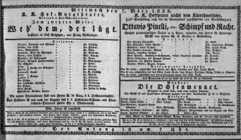 Theaterzettel (Oper und Burgtheater in Wien) 18380307 Seite: 1