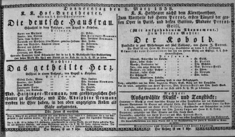 Theaterzettel (Oper und Burgtheater in Wien) 18380308 Seite: 1