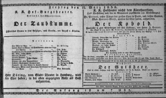 Theaterzettel (Oper und Burgtheater in Wien) 18380316 Seite: 1