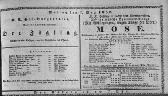 Theaterzettel (Oper und Burgtheater in Wien) 18380507 Seite: 1
