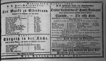 Theaterzettel (Oper und Burgtheater in Wien) 18381008 Seite: 1