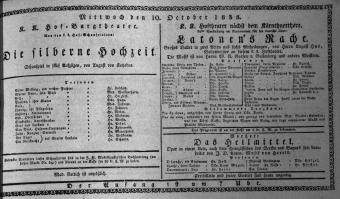 Theaterzettel (Oper und Burgtheater in Wien) 18381010 Seite: 1