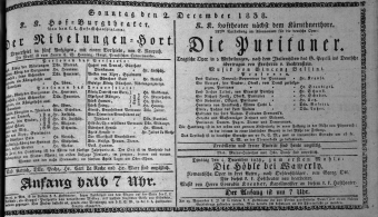 Theaterzettel (Oper und Burgtheater in Wien) 18381202 Seite: 1