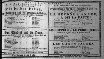 Theaterzettel (Oper und Burgtheater in Wien) 18381203 Seite: 1