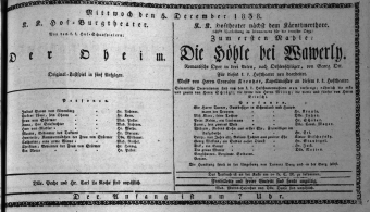 Theaterzettel (Oper und Burgtheater in Wien) 18381205 Seite: 1
