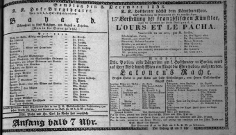 Theaterzettel (Oper und Burgtheater in Wien) 18381208 Seite: 1