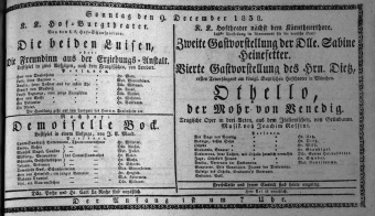 Theaterzettel (Oper und Burgtheater in Wien) 18381209 Seite: 1