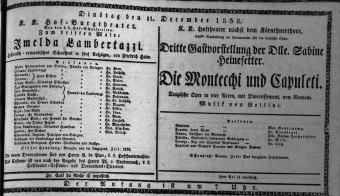 Theaterzettel (Oper und Burgtheater in Wien) 18381211 Seite: 1