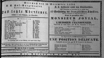 Theaterzettel (Oper und Burgtheater in Wien) 18381212 Seite: 1