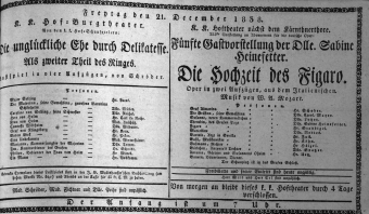 Theaterzettel (Oper und Burgtheater in Wien) 18381221 Seite: 1
