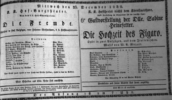 Theaterzettel (Oper und Burgtheater in Wien) 18381226 Seite: 1
